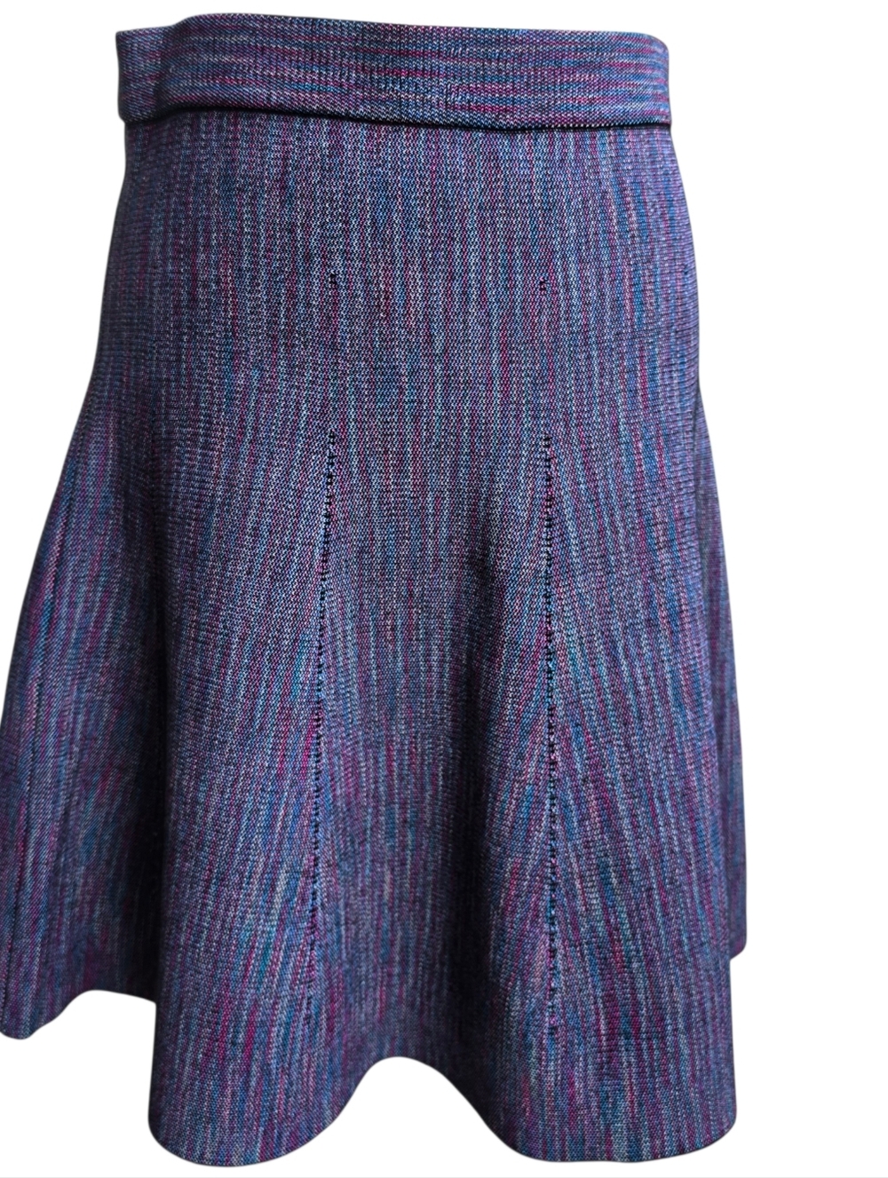 Club Monaco Catira Skirt Sz L Purple Black Swing A Line Mini Date Night Academia